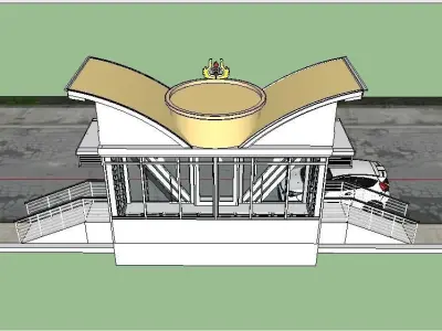 bus stations 3D model