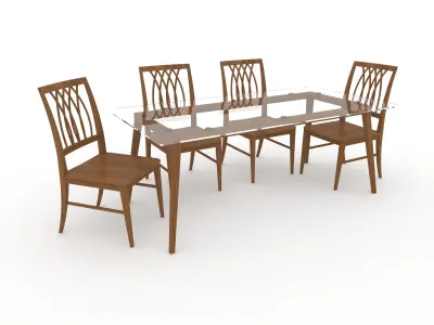 Collection Dining Set 2 3D Model Pack
