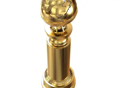 The Golden Globe Award trophy Low-poly 3D model