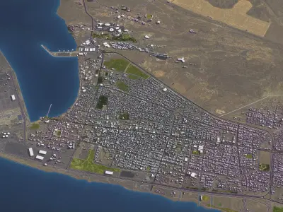 Chabahar - 3D City Model Low-poly 3D model