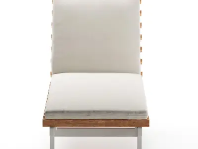 Perch Outdoor Sun Lounger 3D model