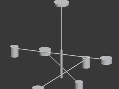Counterpoint 6 Light Led Pendant 3D model