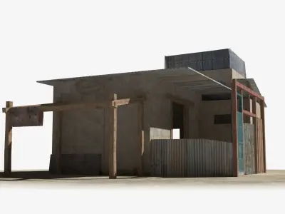Slum x16 Low-poly 3D model