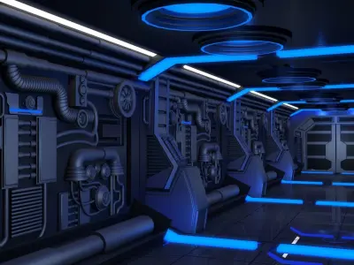 Sci Fi Corridor 3D model