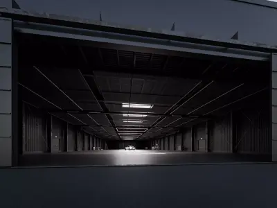 Hangar Interior V3 Low-poly 3D model