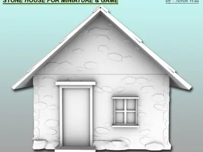 Stone House For Miniatures and Game  3D print model
