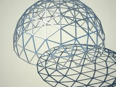 Metallic structure truss 06 Dome 3D model