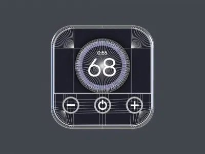 Smart Office Gadget Smart Lighting Smart Thermostat Low-poly 3D model