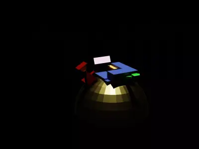 Ball Town Low-poly 3D model
