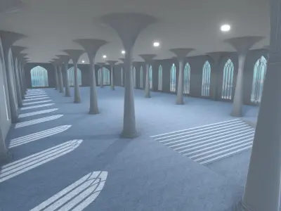 Sci-Fi Hall 3D model