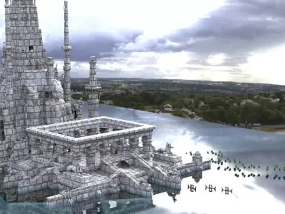 Egyptian Pharaoh Kings palace 1 3D model