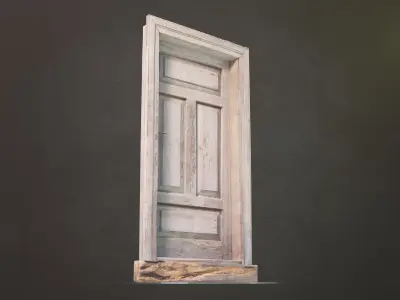 Rural door collection vol2  Low-poly 3D model