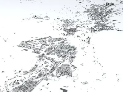 Naples Downtown Area and Scampia Streets and Buildings 3D model