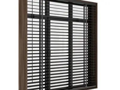 window set Low-poly 3D model