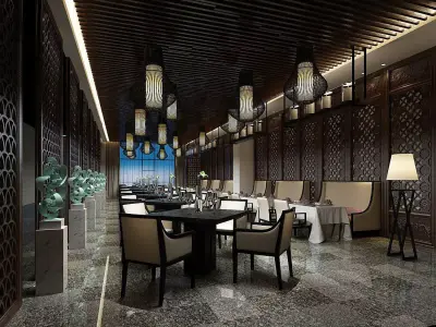 Business Restaurant - Coffee - Banquet  77 3D model