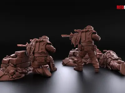 Airborne Division - Snipers of the Imperial Force 3D print model