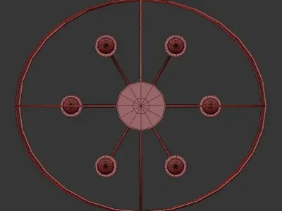 Solaris 6 sphere chandelier 3D model