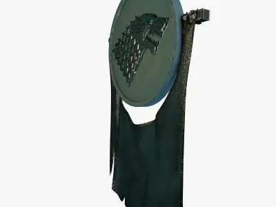House Stark Banner 3D model