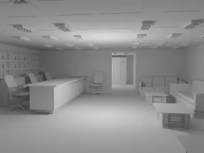 Reception Interior No Material 3D model
