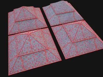 Medieval Roof Large Pyramid Low-poly 3D model