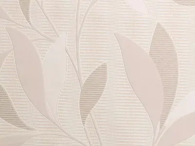 Warm Ivory Leaf Wallpaper Texture