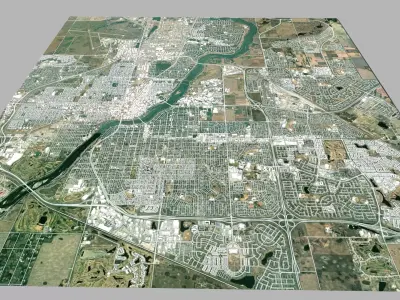 Cityscape Saskatoon Canada 3D model