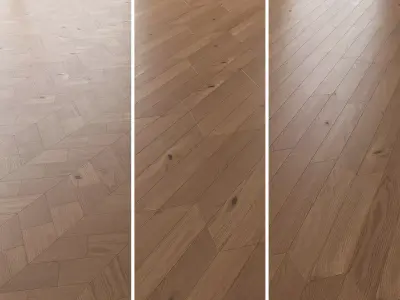  Parquet Oak Nut Brushed set 6 3D model