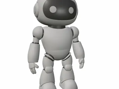 Stylized Futuristic Robot 3D model
