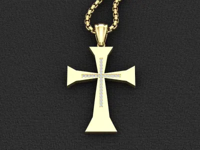Cross Light Gold 3CP079 3DM STL 3D model