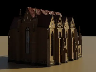 Gothic Church Saint Marien 3D model