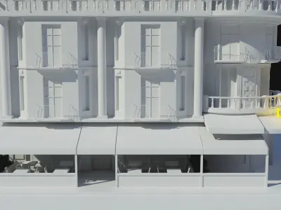 French Building Free 3D model