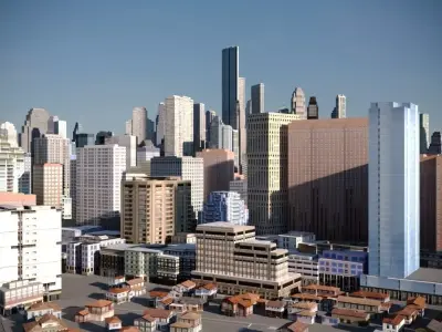 City 01 Low-poly 3D model