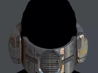 Gas mask helmet 3d model scifi Low-poly 3D model Low-poly 3D model