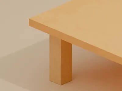 Modern Table  Minimalist Design Low-poly 3D model
