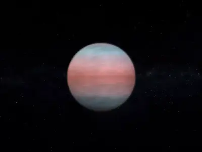 Gas Giant Alien Planet 02 Low-poly 3D model
