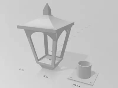 Gas Lamp 3D model
