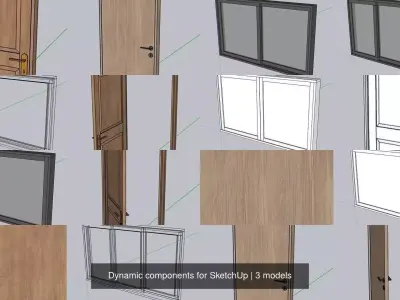 Dynamic components for SketchUp 3D Model Pack