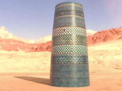 Uzbekiston Khiva Kaltaminor  Low-poly 3D model