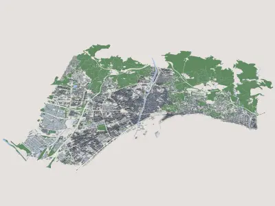 Malaga City Spain 3D model