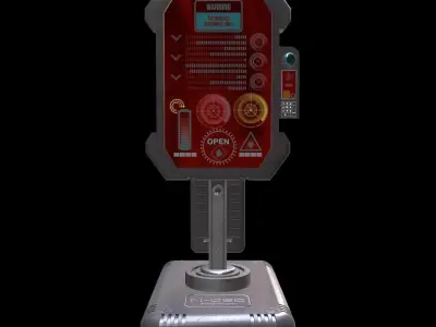 Scifi Computer Low-poly 3D model