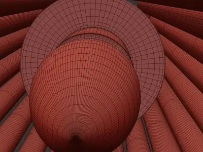 Arenzo modern pendant light with gold finish 3D model