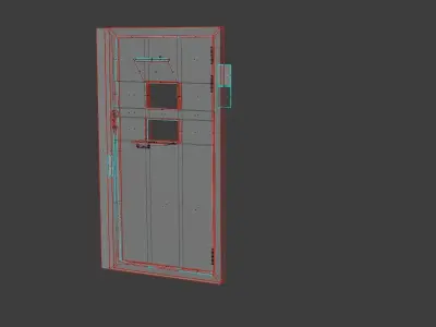 Prison cell door - PBR Game Ready low-poly model Low-poly 3D model