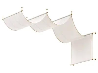 Curtain HE-No 06 Bedroom Canopy 01 3D model
