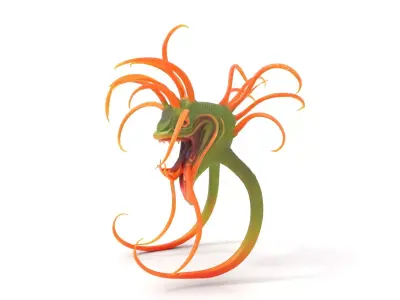 Vibrant Alien Creature model pack Low-poly 3D model