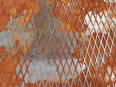 Weathered Lattice Plate 3D Model Low-poly 3D model