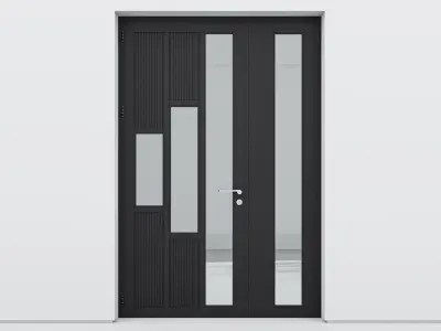 Aluminium door 202 3D model