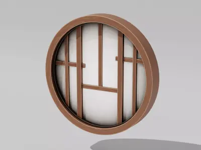 Japanese Furniture Kit - Window Low-poly 3D model