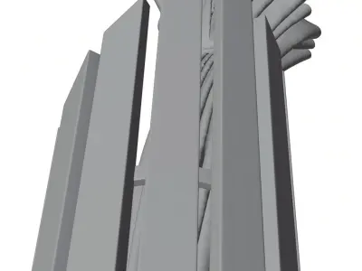 Wooden umbrella holder HG2 3D model