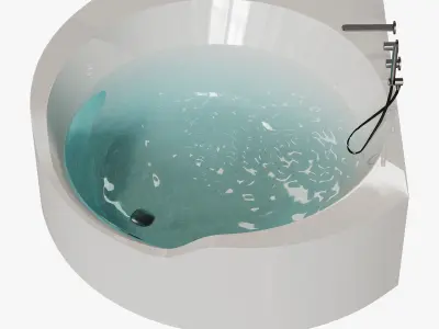 OFURO bathtub with led lighting Low-poly 3D model