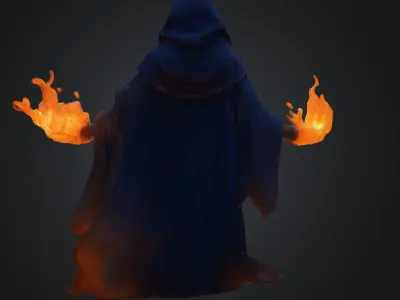 Arcane Flame Wizard 3D model